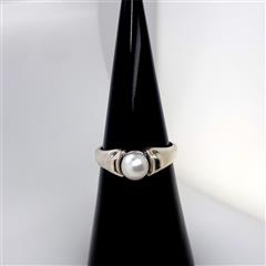 James Avery Pearl Sterling Silver Scroll Ring